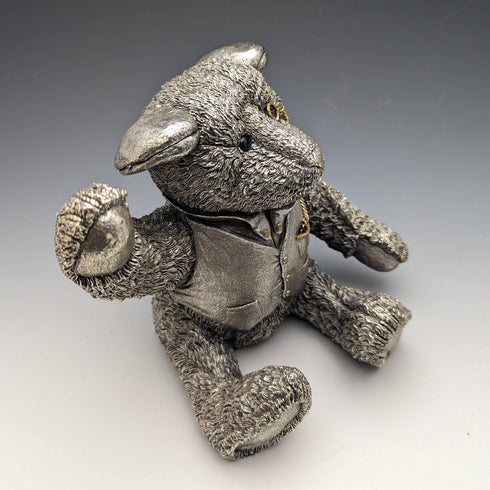 UK Country Artists Super Large Teddy Bear Sterling Silver Sculpture Figurine World Limited 100